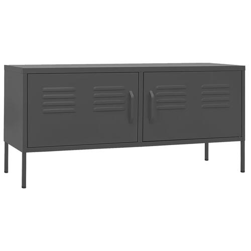 Tv-skab 105x35x50 cm stål Antracitgrå