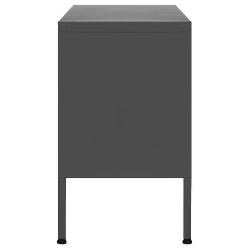 Tv-skab 105x35x50 cm stål Antracitgrå