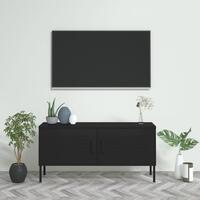 Tv-skab 105x35x50 cm stål Sort