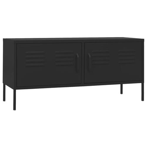 Tv-skab 105x35x50 cm stål Sort