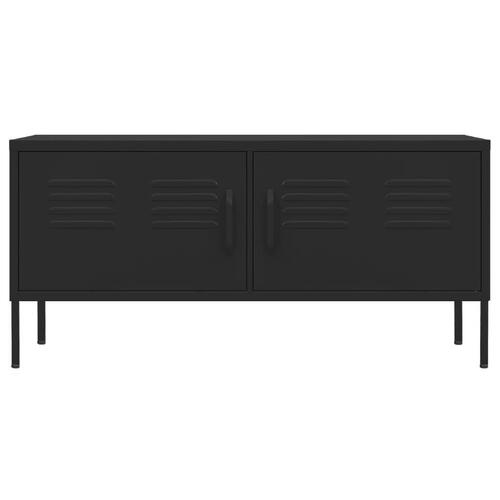 Tv-skab 105x35x50 cm stål Sort
