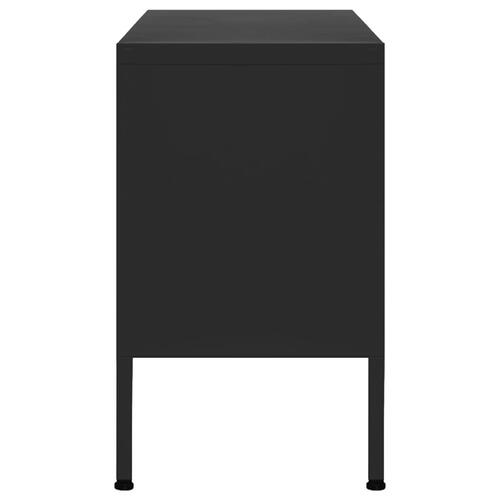 Tv-skab 105x35x50 cm stål Sort