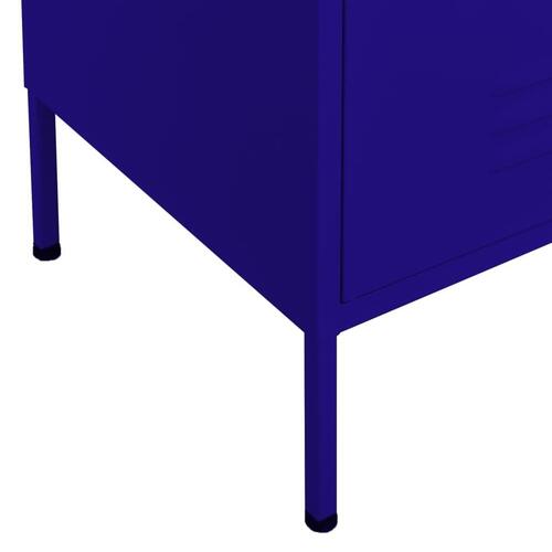 Opbevaringsskab 80x35x101,5 cm stål marineblå