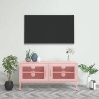 Tv-skab 105x35x50 cm stål Lyserød