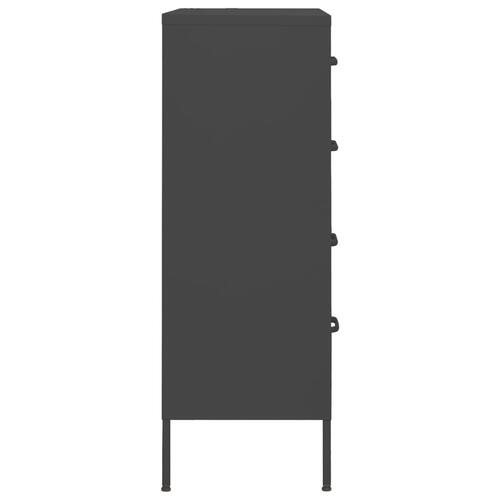 Kommode 80x35x101,5 cm Antracitgrå