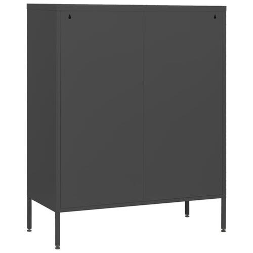 Kommode 80x35x101,5 cm Antracitgrå