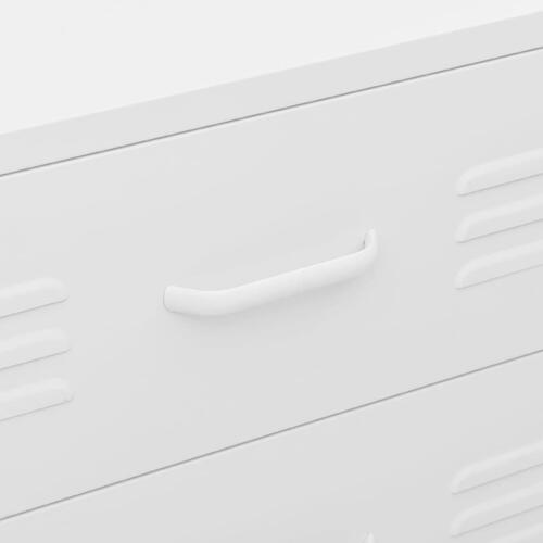Kommode 80x35x101,5 cm Hvid