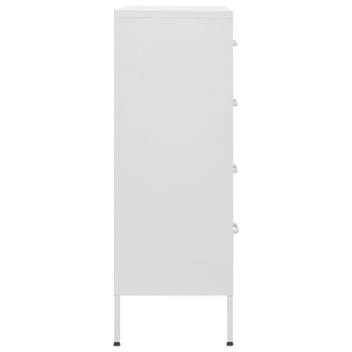 Kommode 80x35x101,5 cm Hvid