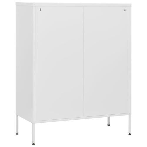 Kommode 80x35x101,5 cm Hvid