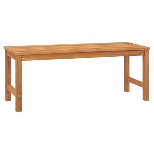 Havebænk 114 cm massivt teaktræ