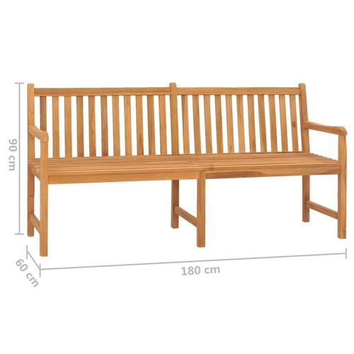Havebænk 180 cm massivt teaktræ