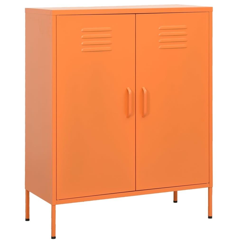 Opbevaringsskab 80x35x101,5 cm stål orange