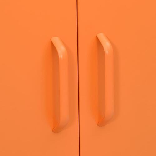 Opbevaringsskab 80x35x101,5 cm stål orange