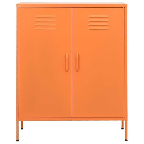 Opbevaringsskab 80x35x101,5 cm stål orange