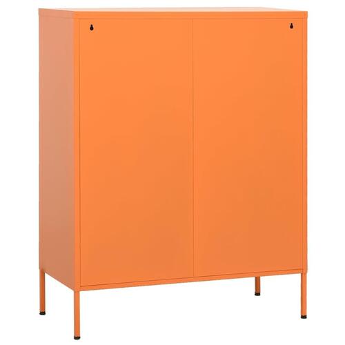 Opbevaringsskab 80x35x101,5 cm stål orange