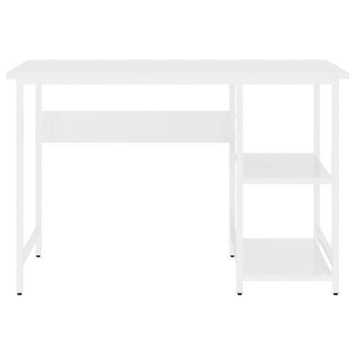 Computerbord 105x55x72 cm MDF og metal hvid