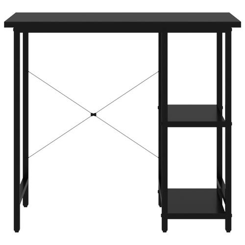 Computerbord 80x40x72 cm MDF og metal sort