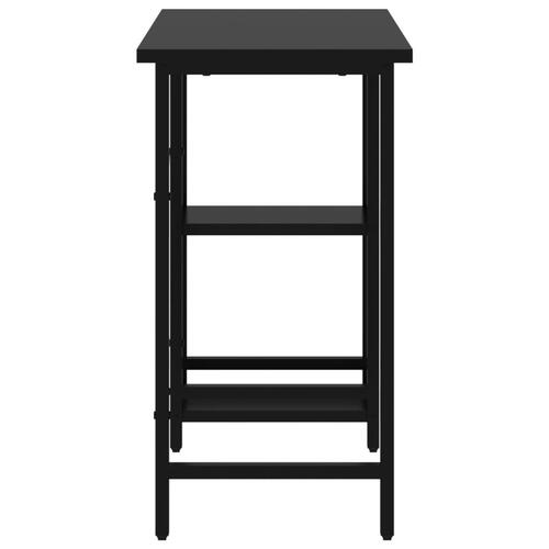 Computerbord 80x40x72 cm MDF og metal sort