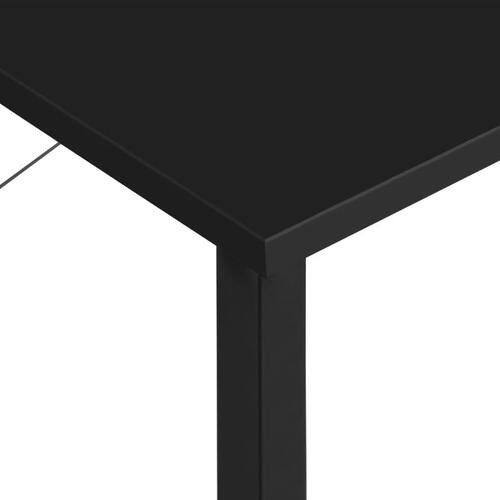 Computerbord 80x40x72 cm MDF og metal sort
