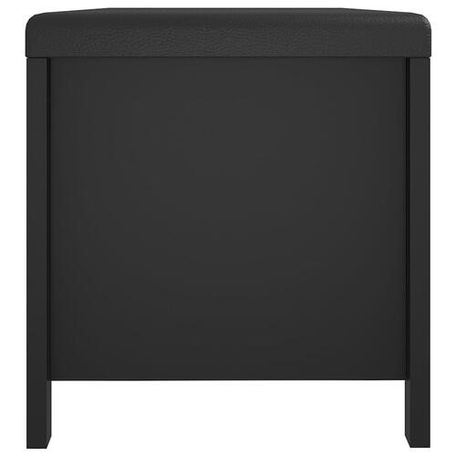 Opbevaringskasse med hynde 105x40x45 cm spånplade sort