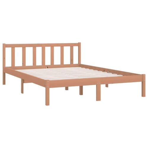 Sengeramme 150x200 cm King Size massivt træ gyldenbrun