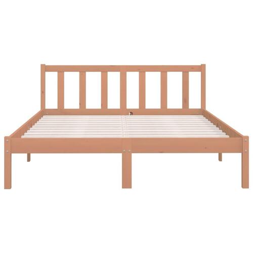 Sengeramme 150x200 cm King Size massivt træ gyldenbrun