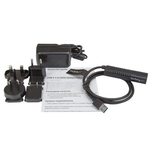 USB adapter sæt Startech USB312SAT3 - USB 3.1 til SATA, sort