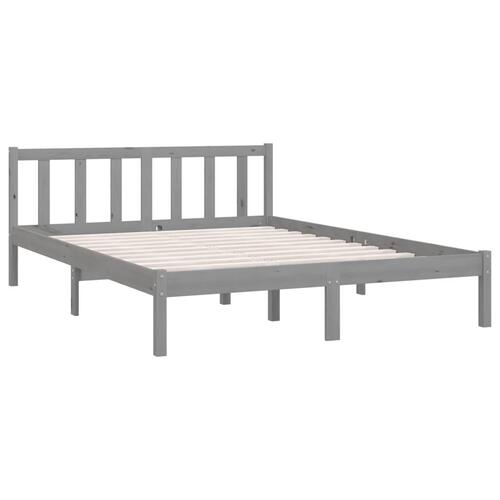 Sengestel 120x190 cm UK Small Double massivt fyrretræ grå