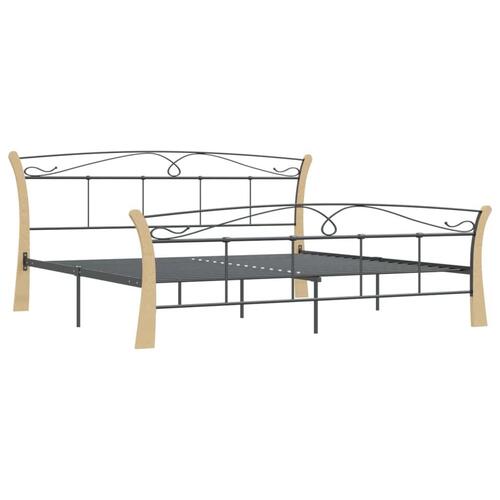Sengestel 200x200 cm metal sort