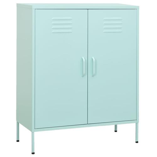 Opbevaringsskab 80x35x101,5 cm stål mintgrøn