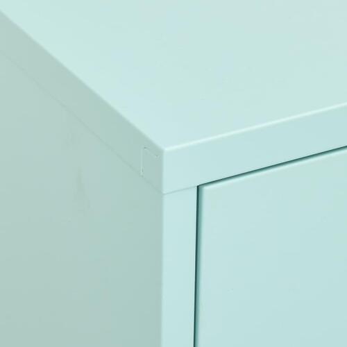 Opbevaringsskab 80x35x101,5 cm stål mintgrøn