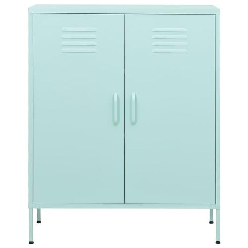 Opbevaringsskab 80x35x101,5 cm stål mintgrøn