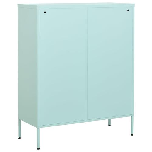 Opbevaringsskab 80x35x101,5 cm stål mintgrøn