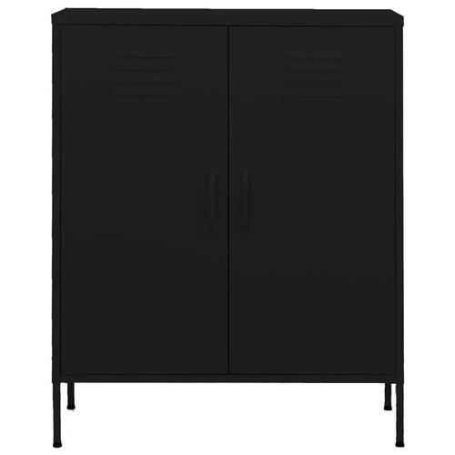 Opbevaringsskab 80x35x101,5 cm stål sort