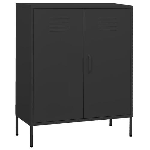 Opbevaringsskab 80x35x101,5 cm stål antracitgrå