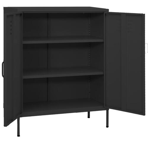 Opbevaringsskab 80x35x101,5 cm stål antracitgrå