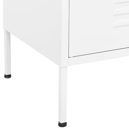 Opbevaringsskab 80x35x101,5 cm stål hvid
