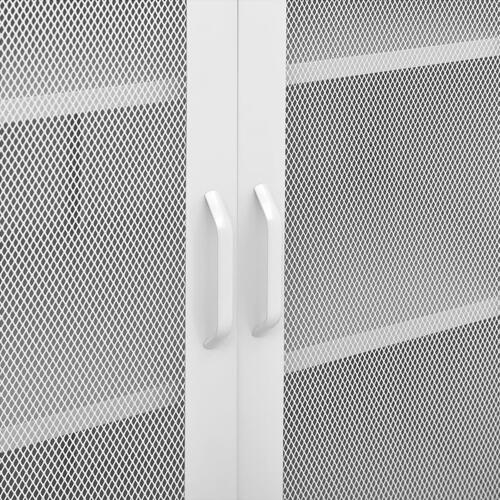Opbevaringsskab 80x35x101,5 cm stål hvid