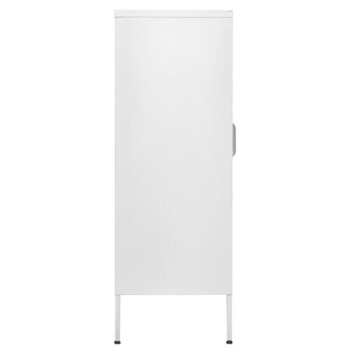 Opbevaringsskab 80x35x101,5 cm stål hvid