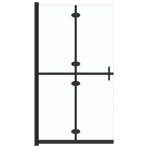 Foldbar brusevæg 100x190 cm transparent sikkerhedsglas