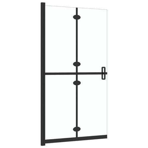 Foldbar brusevæg 110x190 cm transparent sikkerhedsglas