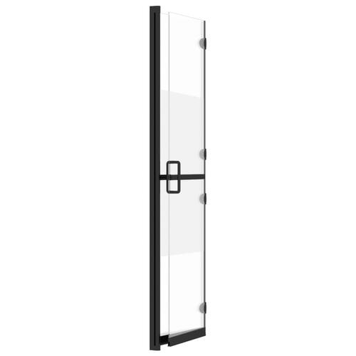 Foldbar brusevæg 110x190 cm halvt matteret sikkerhedsglas