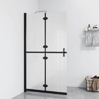 Foldbar brusevæg 80x190 cm matteret sikkerhedsglas