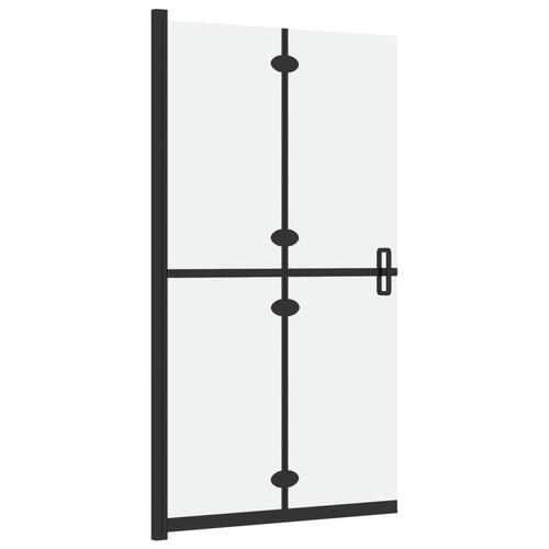 Foldbar brusevæg 80x190 cm matteret sikkerhedsglas