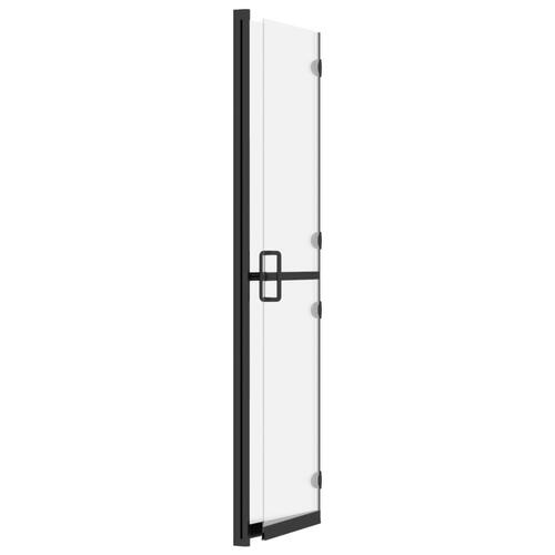 Foldbar brusevæg 80x190 cm matteret sikkerhedsglas