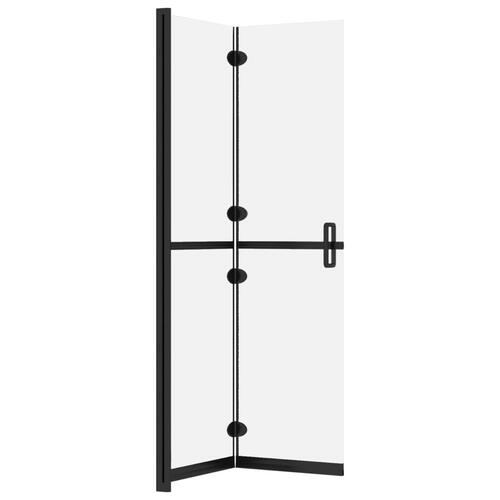 Foldbar brusevæg 120x190 cm matteret sikkerhedsglas