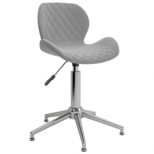 Drejelig kontorstol fløjl lysegrå