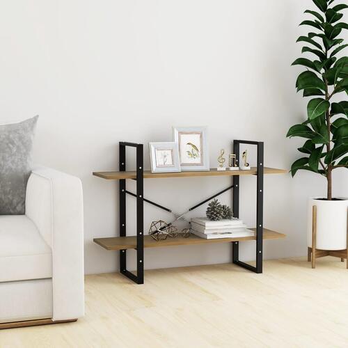 Bogreol 100x30x70 cm 2 hylder massivt fyrretræ
