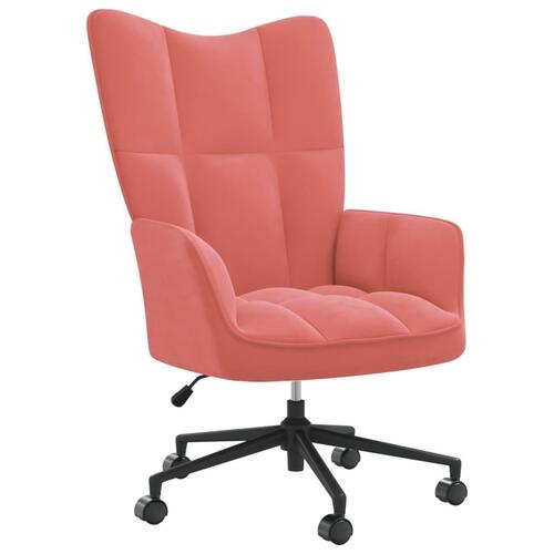 Lænestol fløjl pink