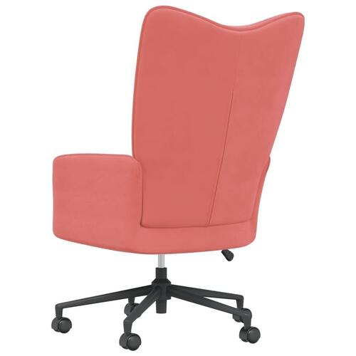 Lænestol fløjl pink